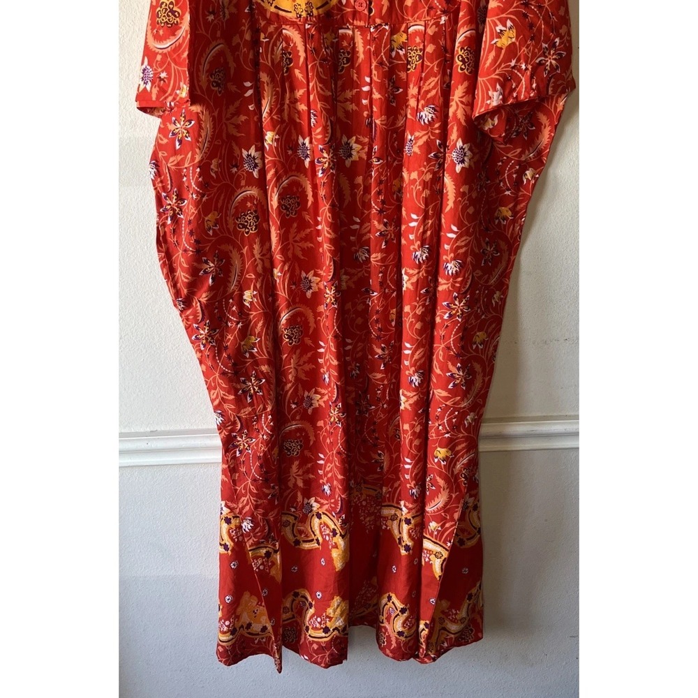 ONLY NECESSITIES Muumuu Dress Yellow/Orange  Floral 4X  (34/36) New Vacation - Picture 4 of 14